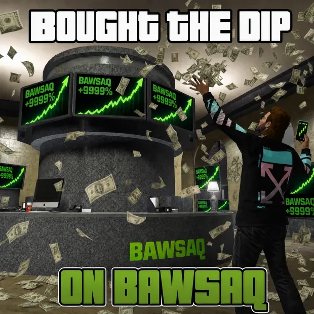 Meme: BOUGHT THE DIP / ON BAWSAQ