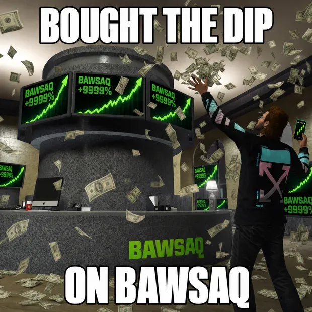 Meme: BOUGHT THE DIP / ON BAWSAQ