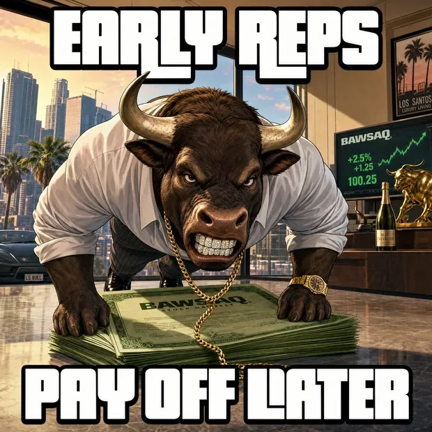 Meme: EARLY REPS / PAY OFF LATER