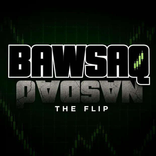 BAWSAQ above an upside-down NASDAQ, titled THE FLIP.
