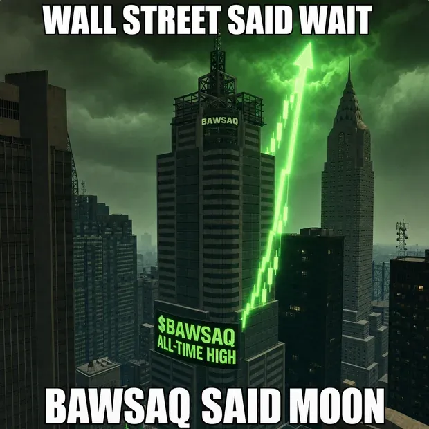 Meme: WALL STREET SAID WAIT / BAWSAQ SAID MOON